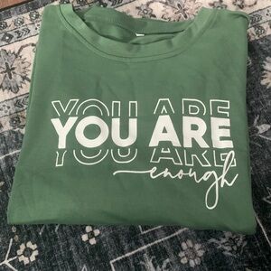 NWOT Unisex 2XL Crewneck Lightweight Sweatshirt 'You Are Enough '